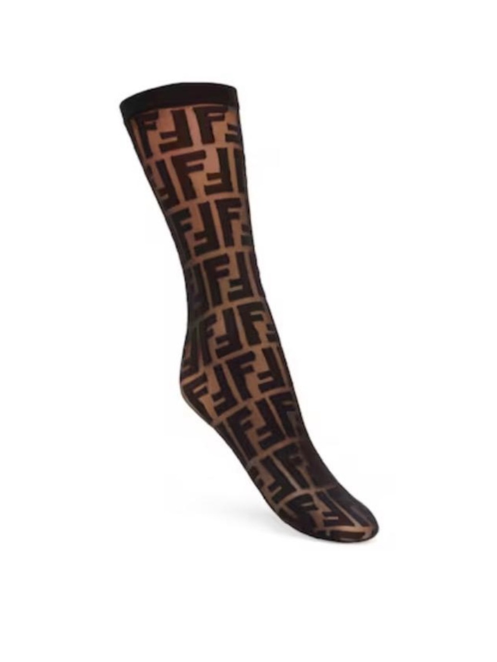 NWT FENDI  DOUBLE F LOGO CREW  SOCKS